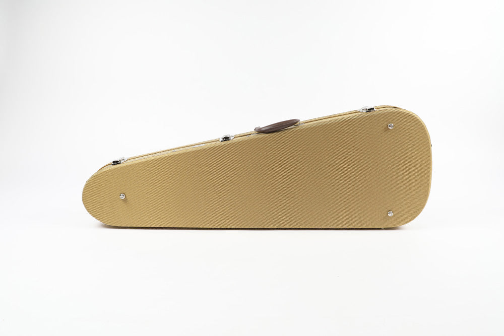 Teardrop Tweed Guitar Case with Burgundy Plush Lining for Strat/Tele Styles