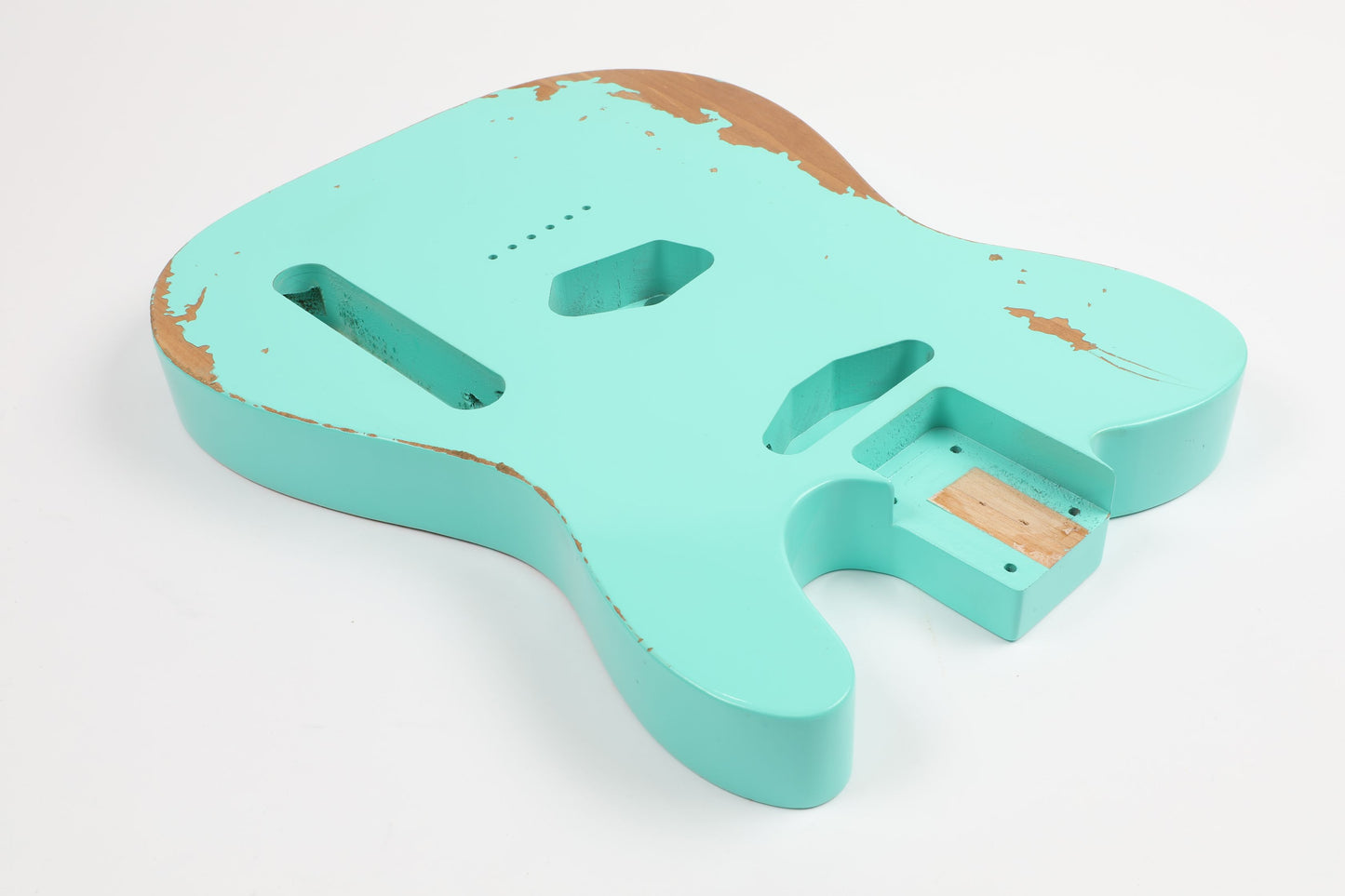 AE Guitars® T-Style Alder Replacement Guitar Body Relic Nitro Top Seafoam Green