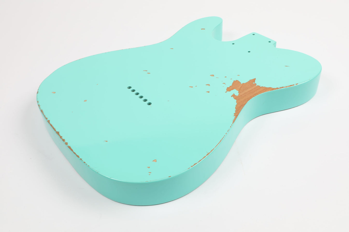 AE Guitars® T-Style Alder Replacement Guitar Body Relic Nitro Top Seafoam Green