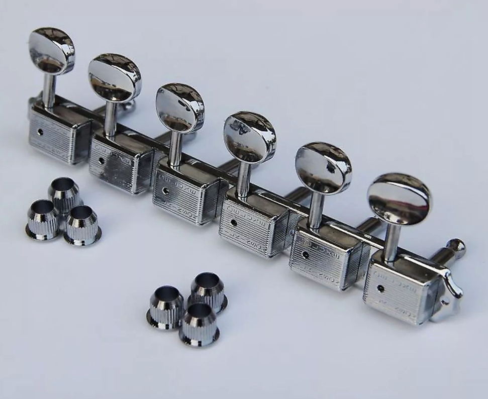 6 in Line Chrome Wilkinson EZ LOK Vintage Style Guitar Tuners AE