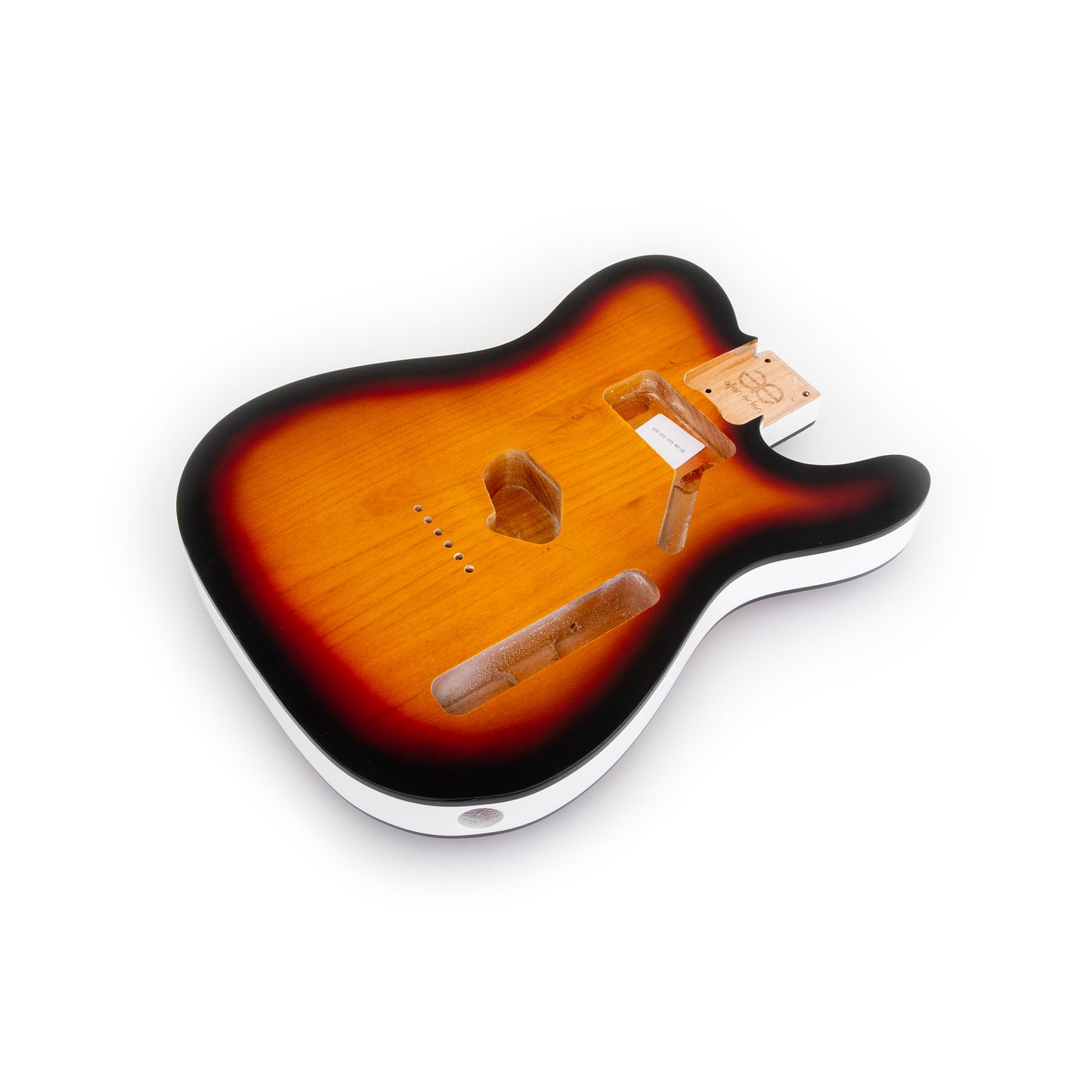 AE Guitars® T-Style Alder Guitar Body Sunburst and White Sides