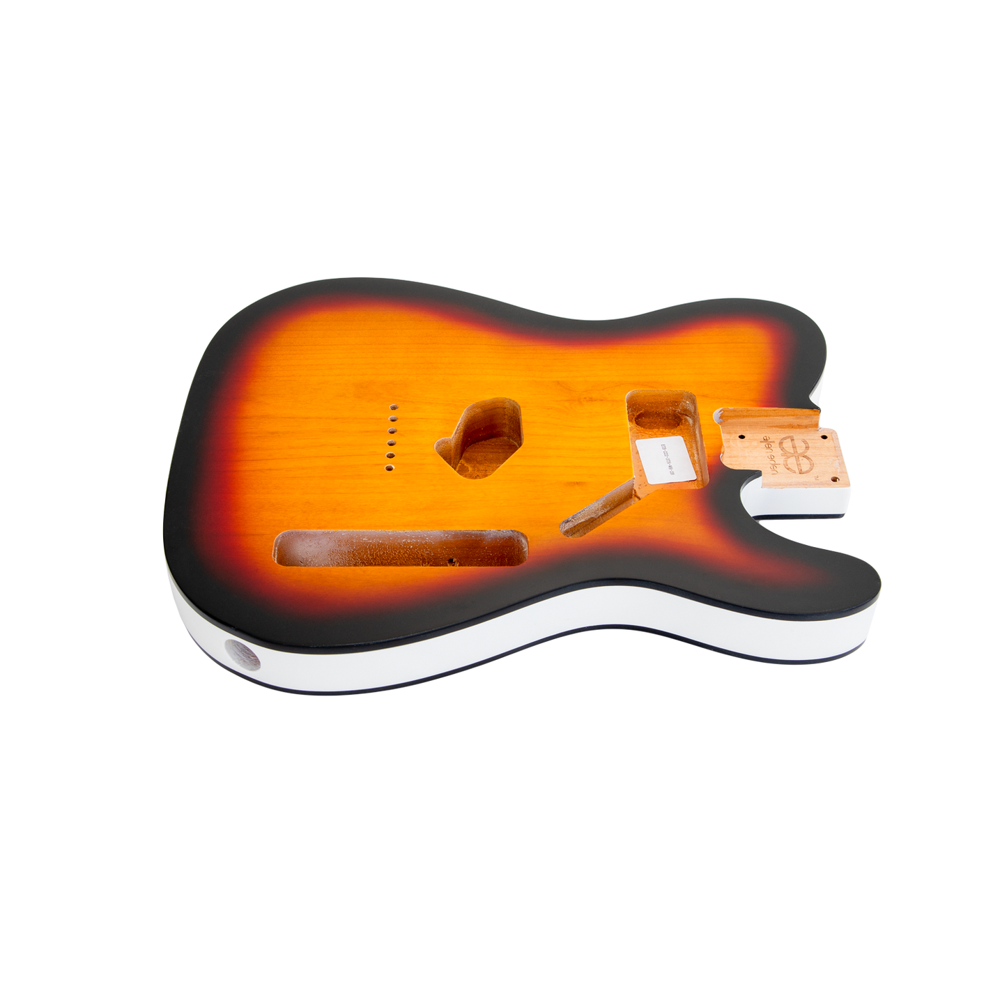 AE Guitars® T-Style Alder Guitar Body Sunburst and White Sides