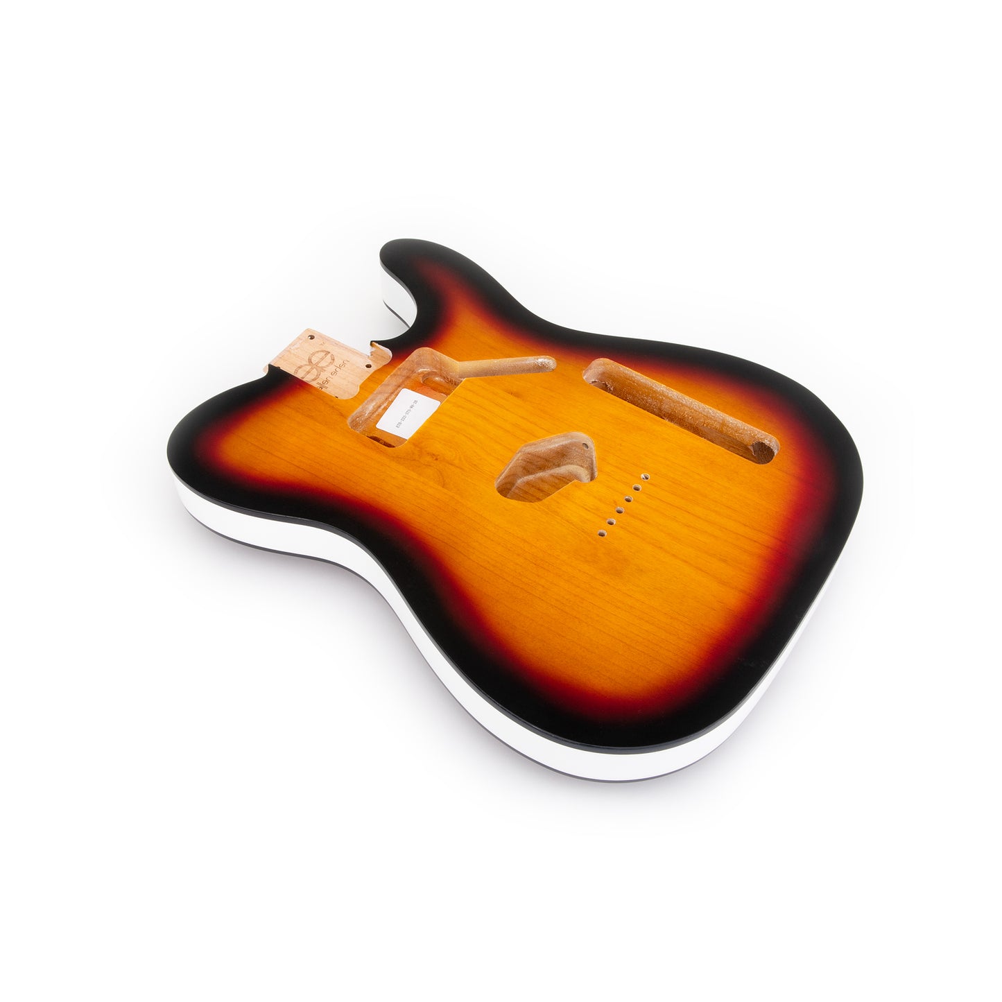 AE Guitars® T-Style Alder Guitar Body Sunburst and White Sides
