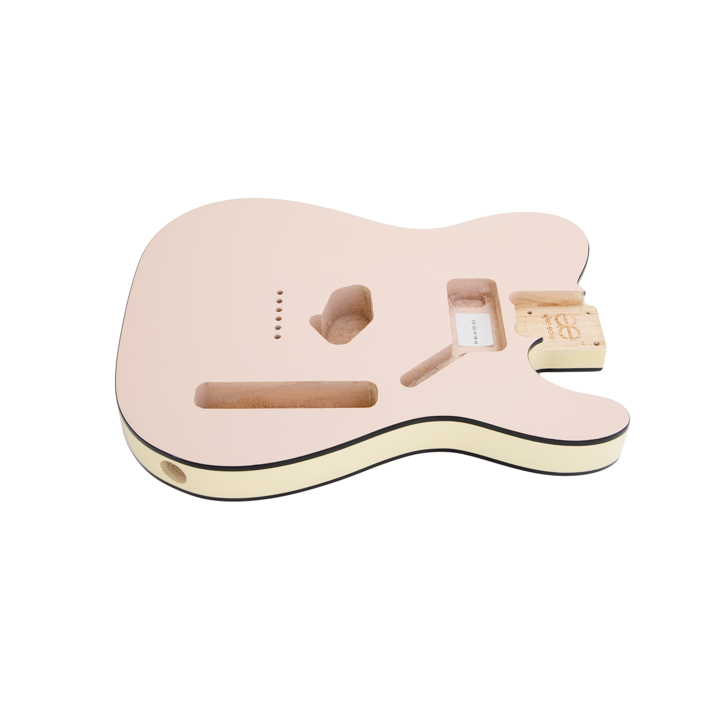 AE Guitars® T-Style Paulownia Guitar Body Shell Pink and Vintage White Sides