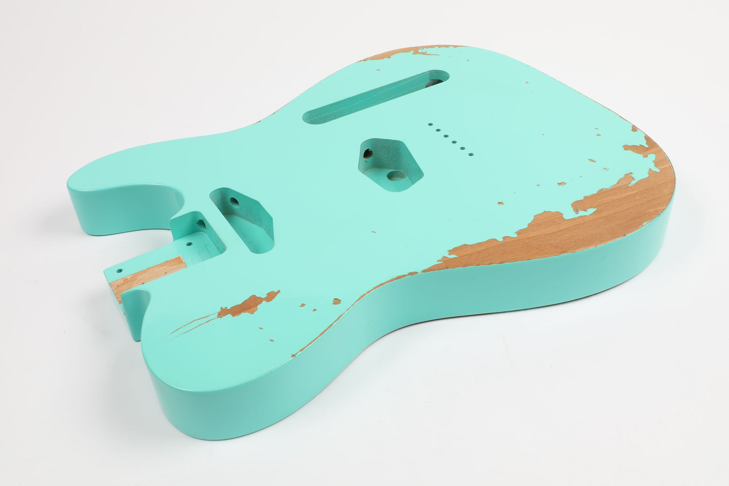 AE Guitars® T-Style Alder Replacement Guitar Body Relic Nitro Top Seafoam Green