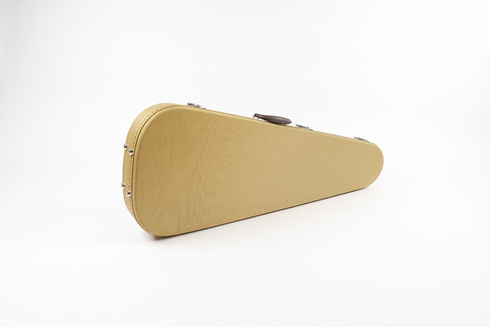 Teardrop Tweed Guitar Case with Burgundy Plush Lining for Strat/Tele Styles