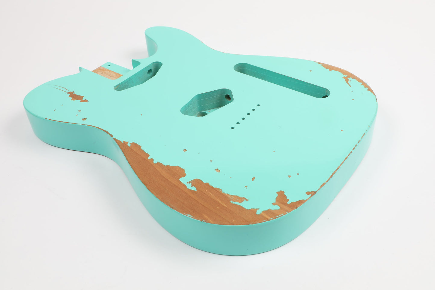 AE Guitars® T-Style Alder Replacement Guitar Body Relic Nitro Top Seafoam Green