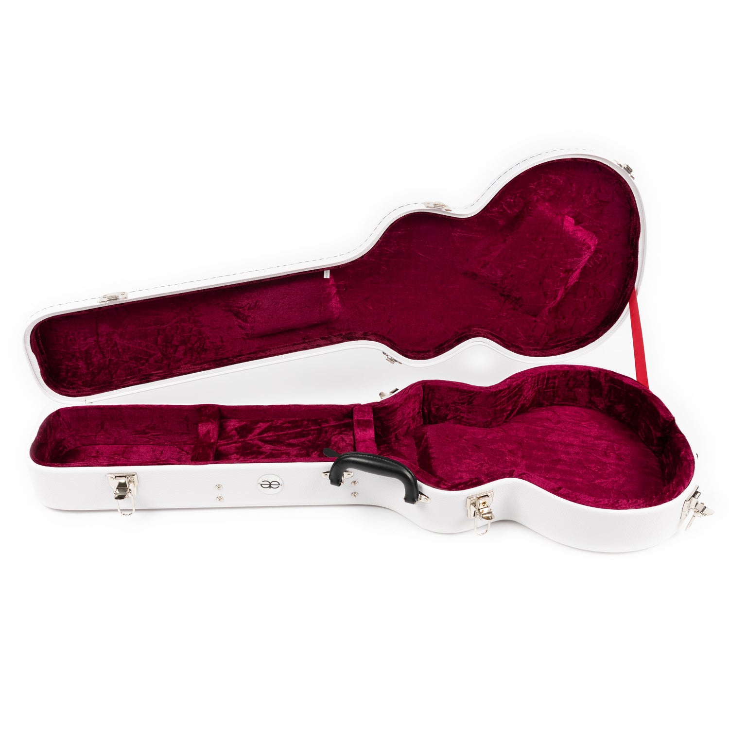 Allen Eden White Hard Shell Guitar Case for Arch Top Les Paul Styles