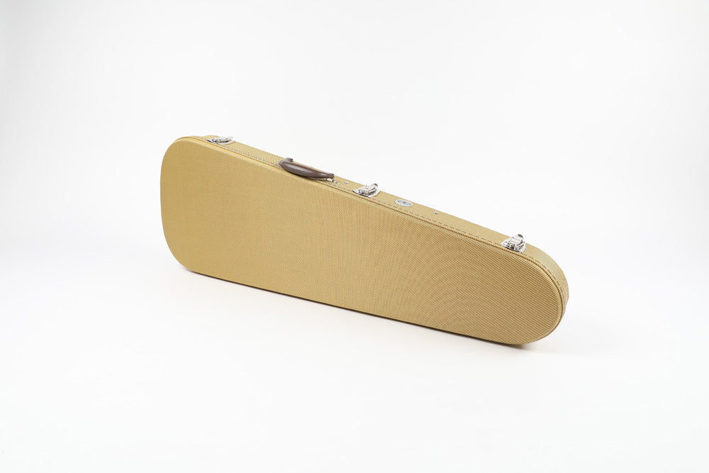 Teardrop Tweed Guitar Case with Burgundy Plush Lining for Strat/Tele Styles
