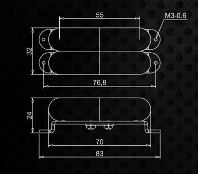 Artec Alnico 5 Lipstick Humbucker Neck Pickup Chrome