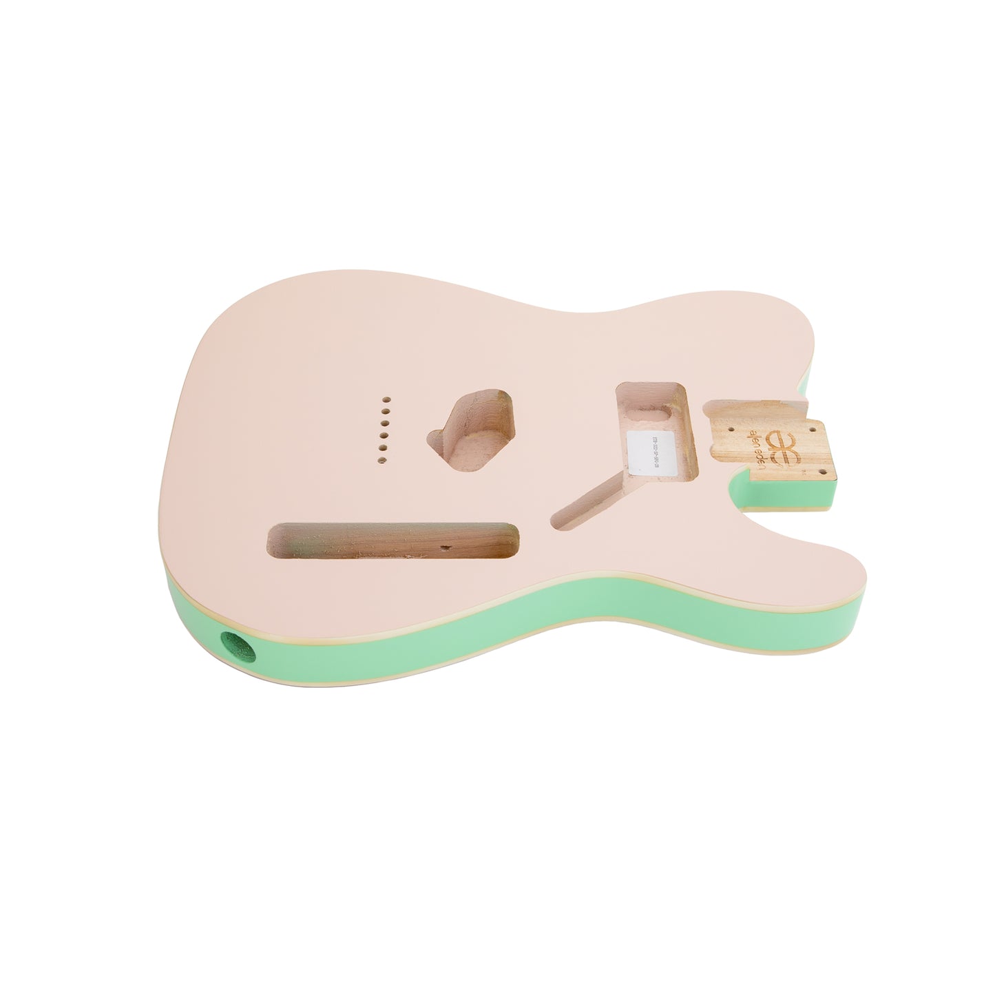 AE Guitars® T-Style Paulownia Guitar Body Shell Pink and Seafoam Green Sides