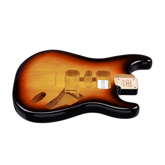 AE Guitars® S-Style Alder Replacement Guitar Body 3 Tone Sunburst