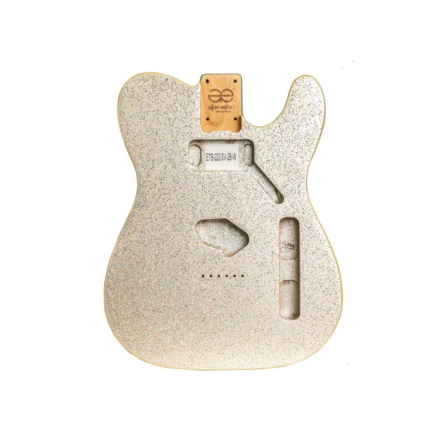 AE Guitars® T-Style Alder Replacement Guitar Body Silver Variant with Binding