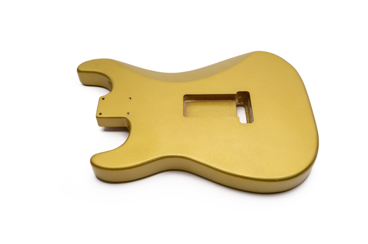 AE Guitars® S-Style Paulownia Replacement Guitar Body Shoreline Gold Metallic