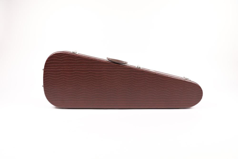 Brown leather store guitar case