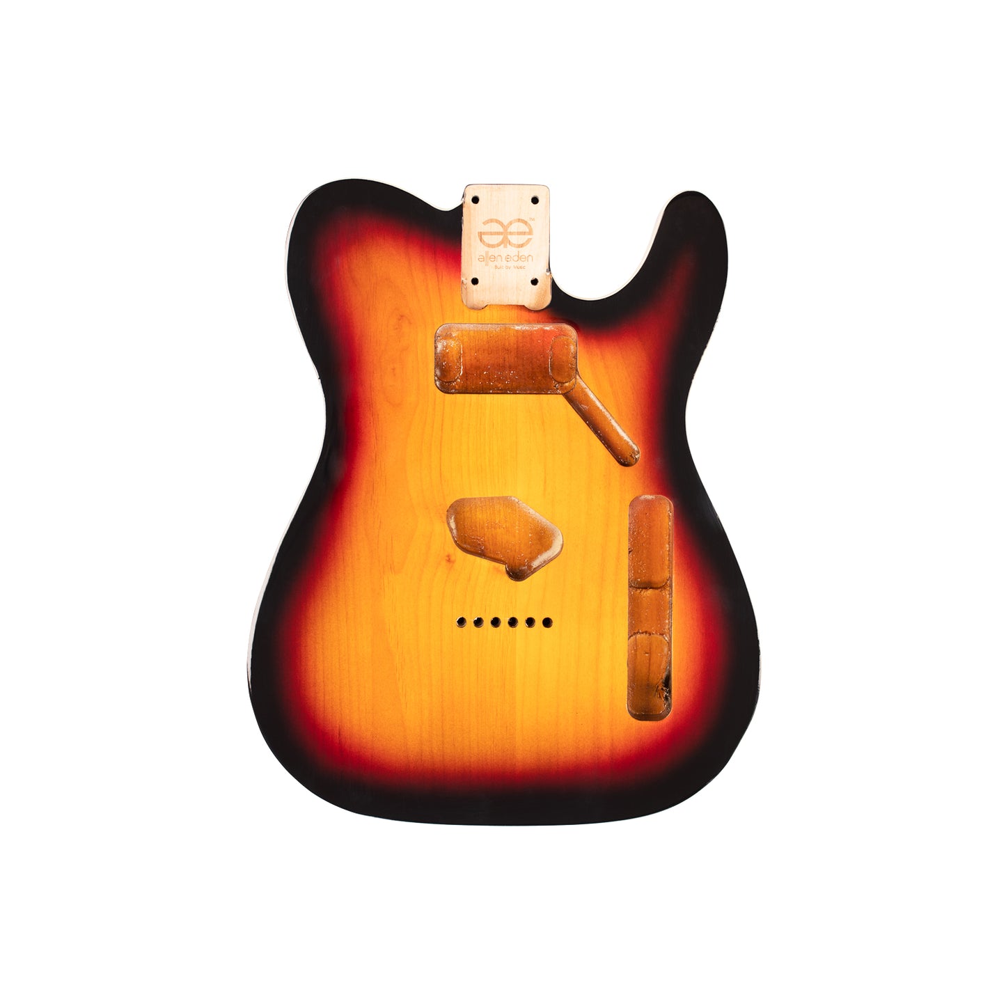 AE Guitars® T-Style Alder Replacement Guitar Body 3 Tone Sunburst with Binding