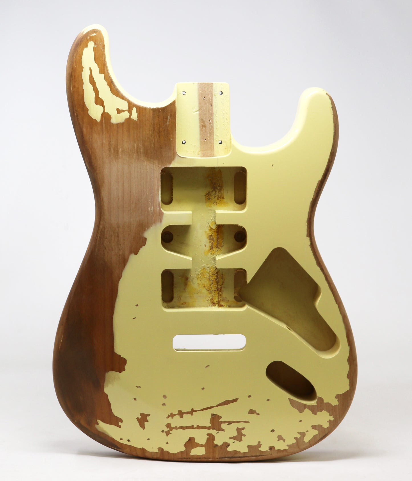 AE Guitars® S-Style Alder Replacement Guitar Body Relic Nitro Top Vintage White