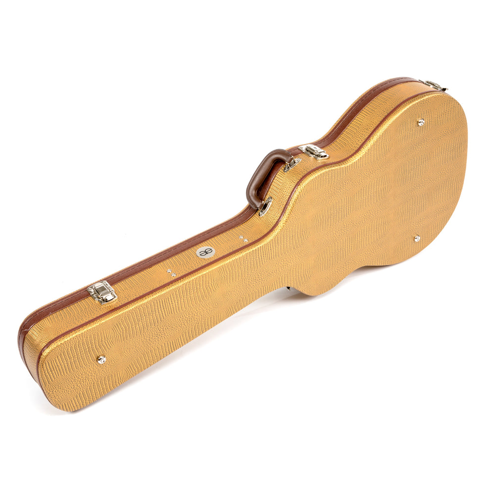 Allen Eden Alligator Leather Case w/ Leopard Interior for ES-335 Style ...