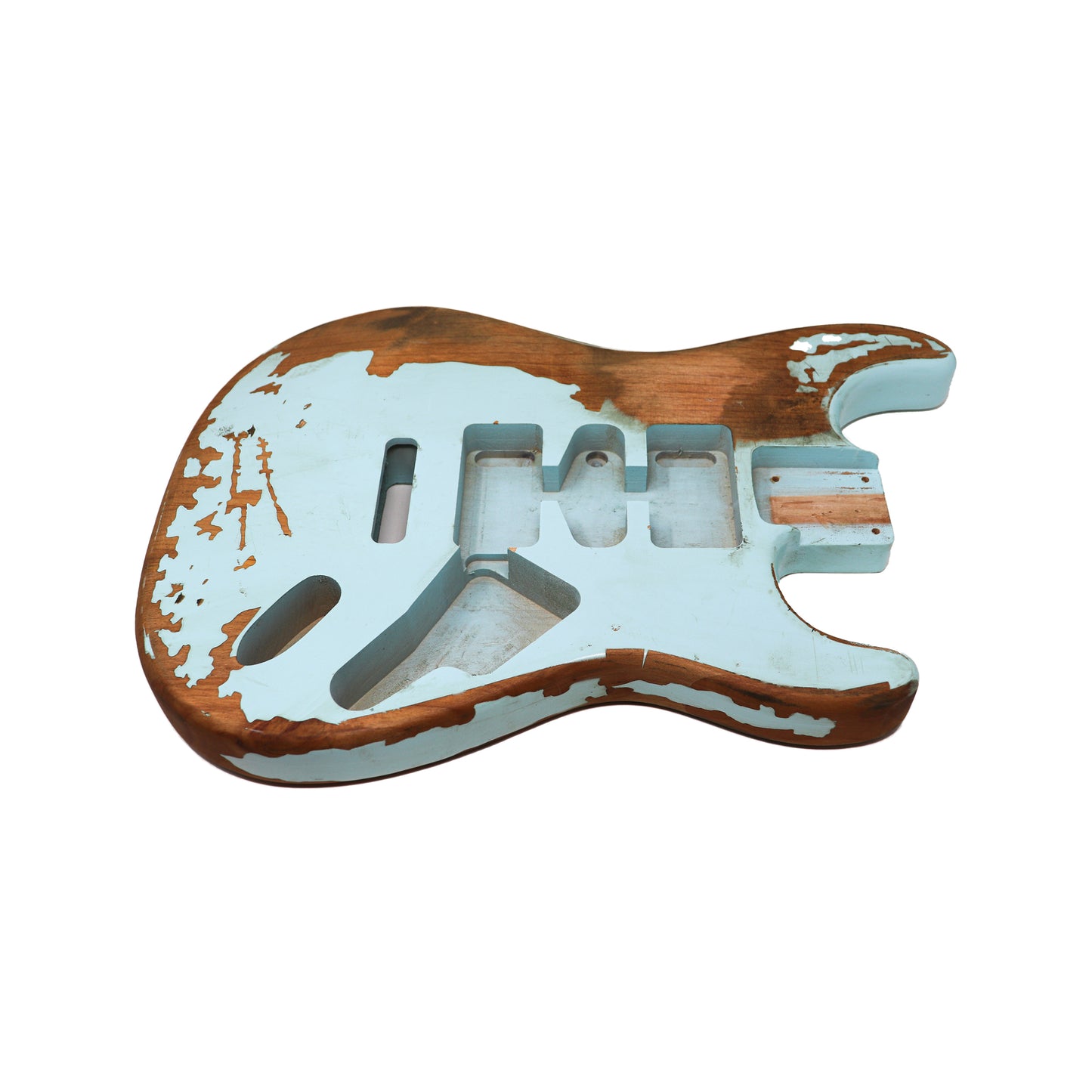 AE Guitars® S-Style Alder Replacement Guitar Body Relic Nitro Top Sonic Blue
